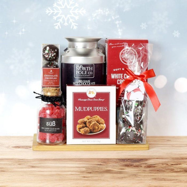 Hot Chocolate & Treats Christmas Basket