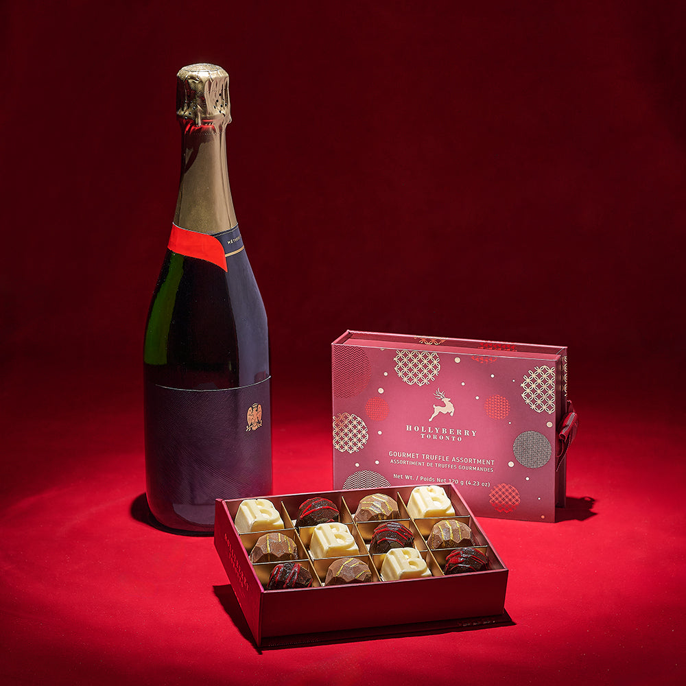 Advent Champagne & Chocolate Gift, christmas gift, christmas, champagne gift, champagne, sparkling wine gift, sparkling wine