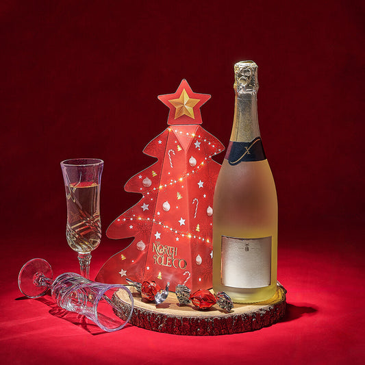 Up On the Housetop Champagne for Two, champagne gift, champagne, sparkling wine gift, sparkling wine, christmas gift, christmas, holiday gift, holiday